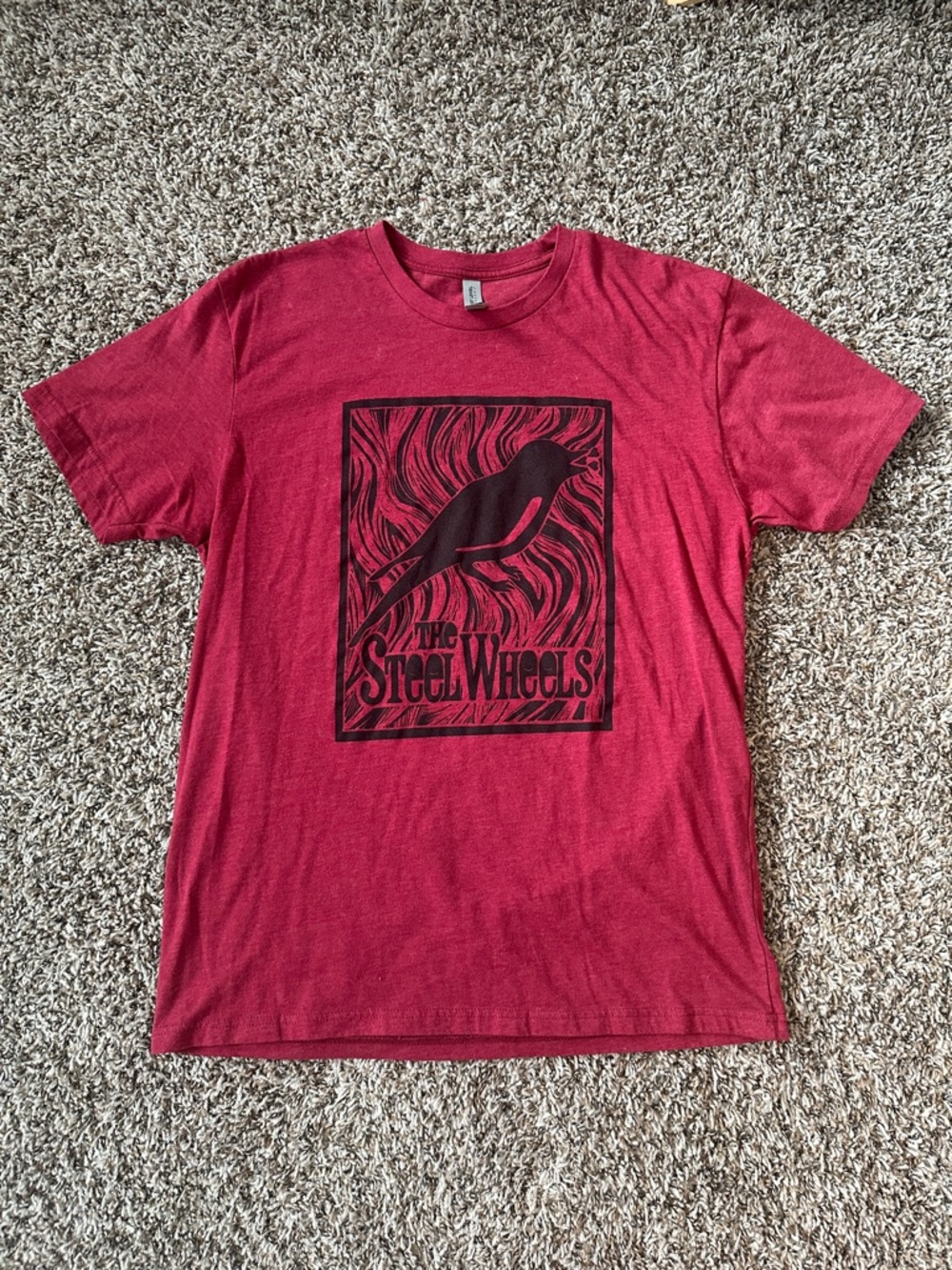 Men's Red Graphic T‑Shirt - The Steel Wheels Band Merch